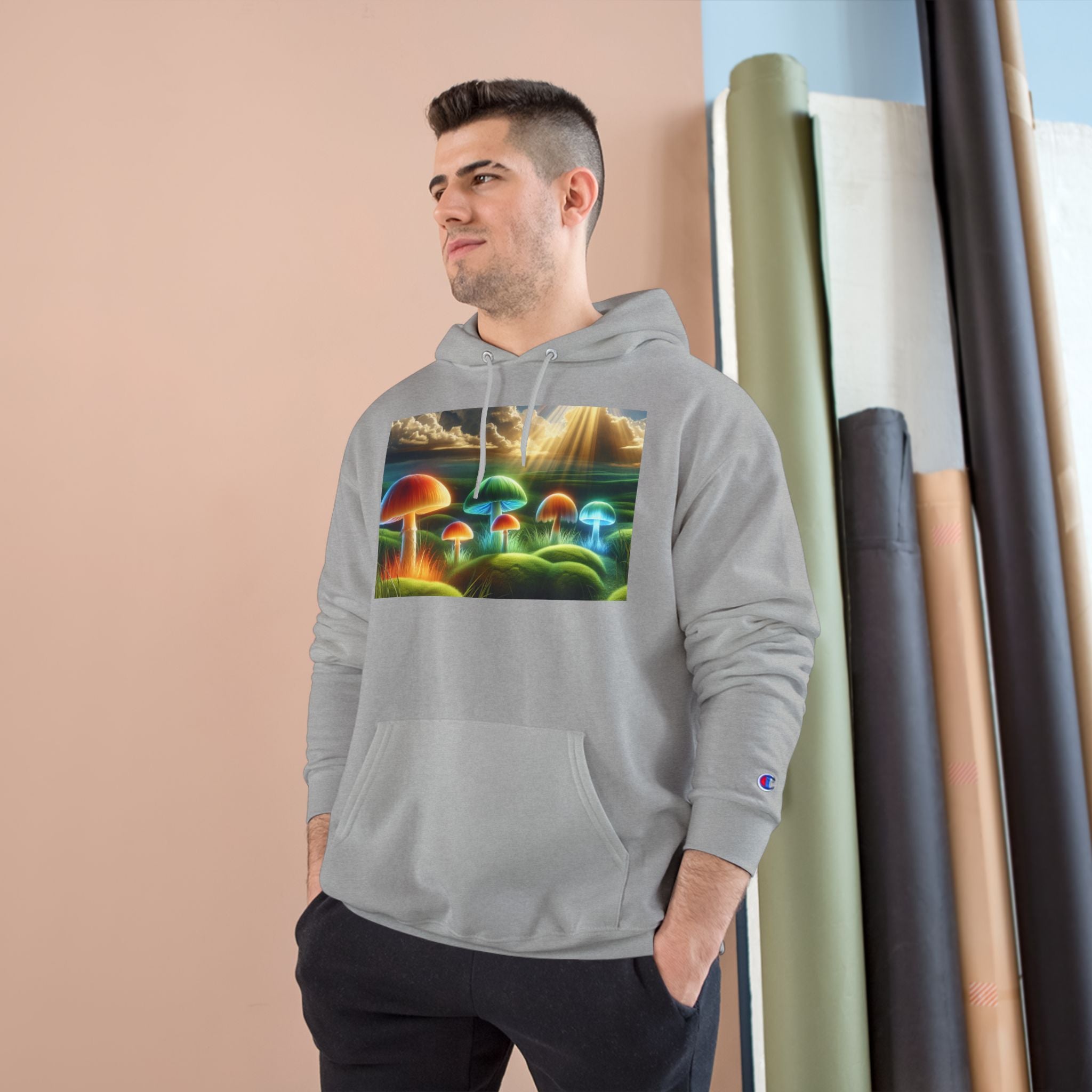 Mushroom Art Champion Hoodie