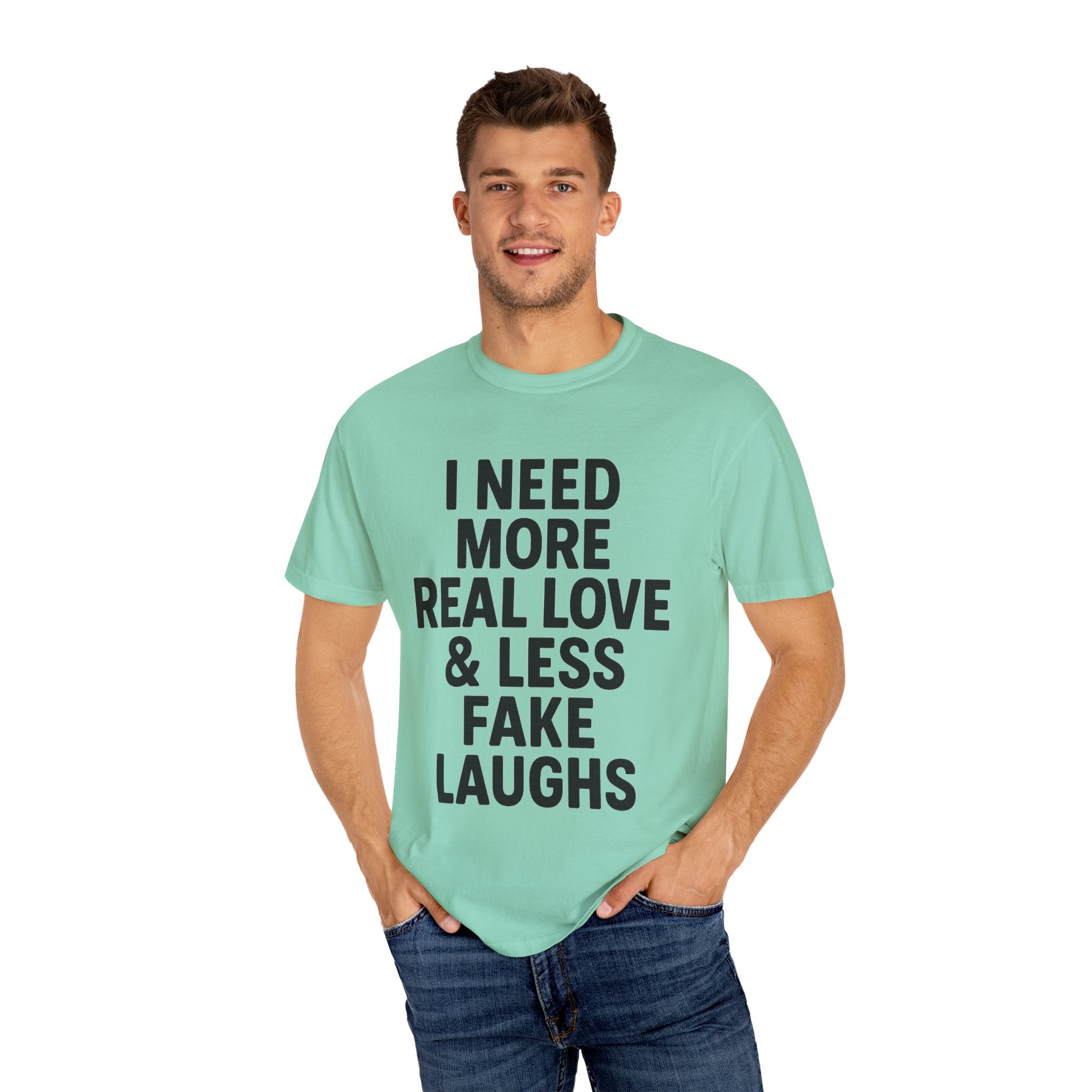 Real Love Less Fake Laughs Floral Tee
