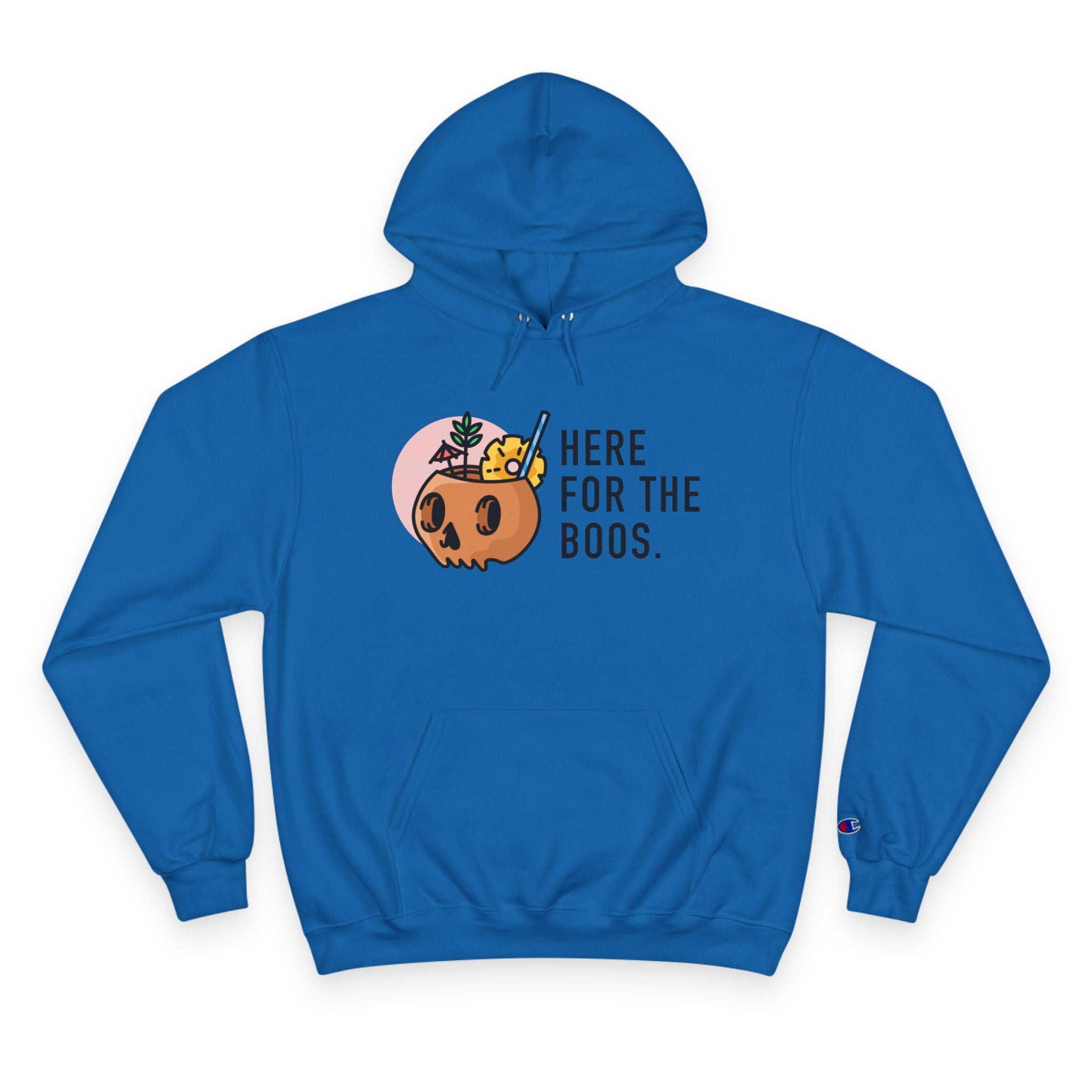 Here For The Boos - Halloween  Champion Hoodie