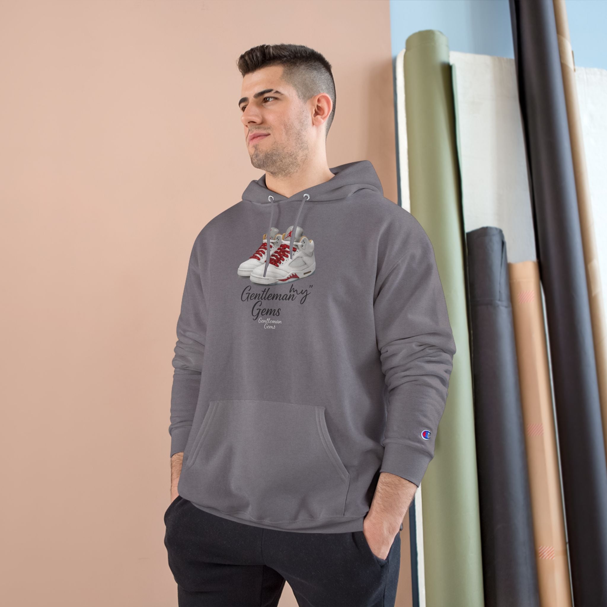 White "Ruby" Js Gem -  Champion Hoodie