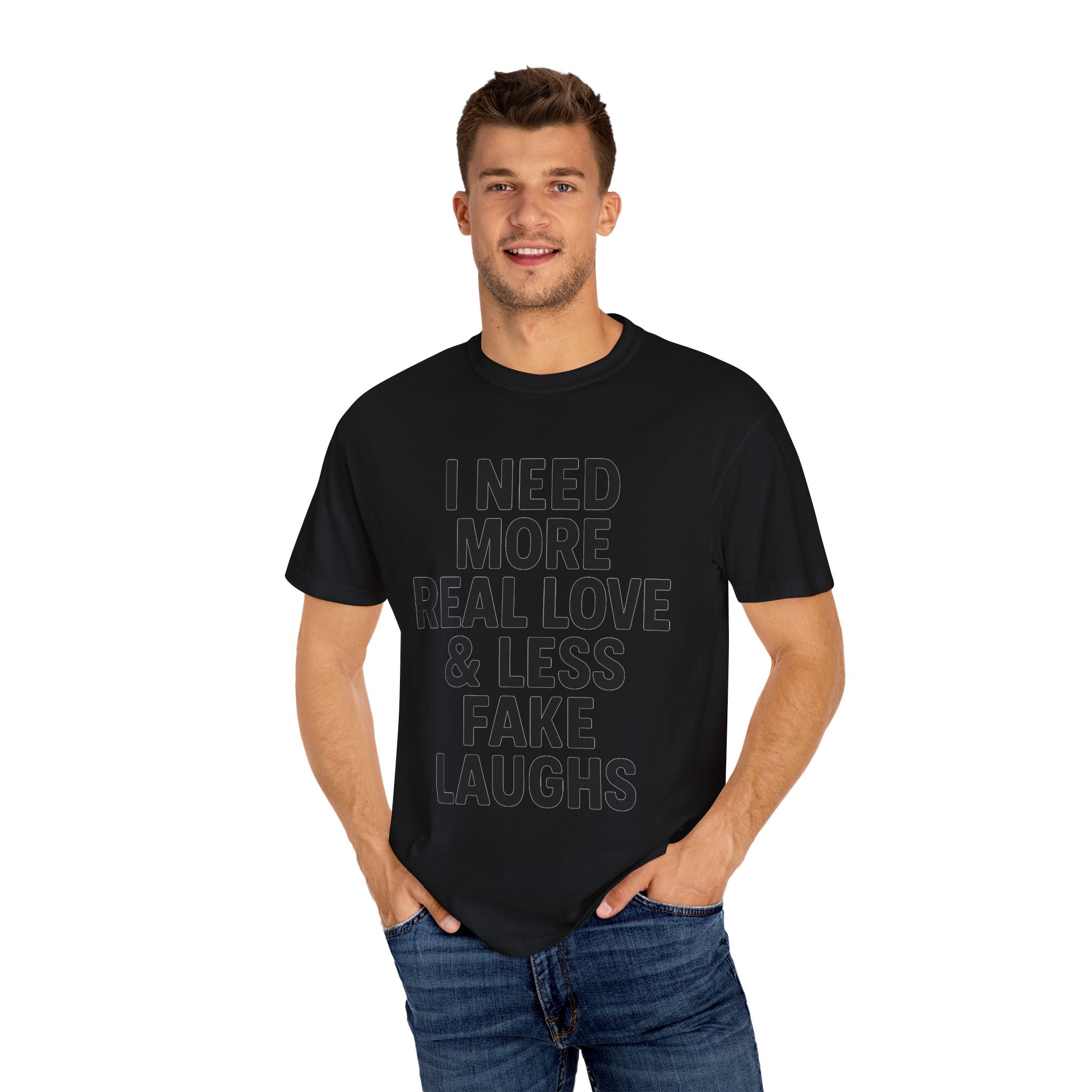 Real Love Less Fake Laughs Floral Tee