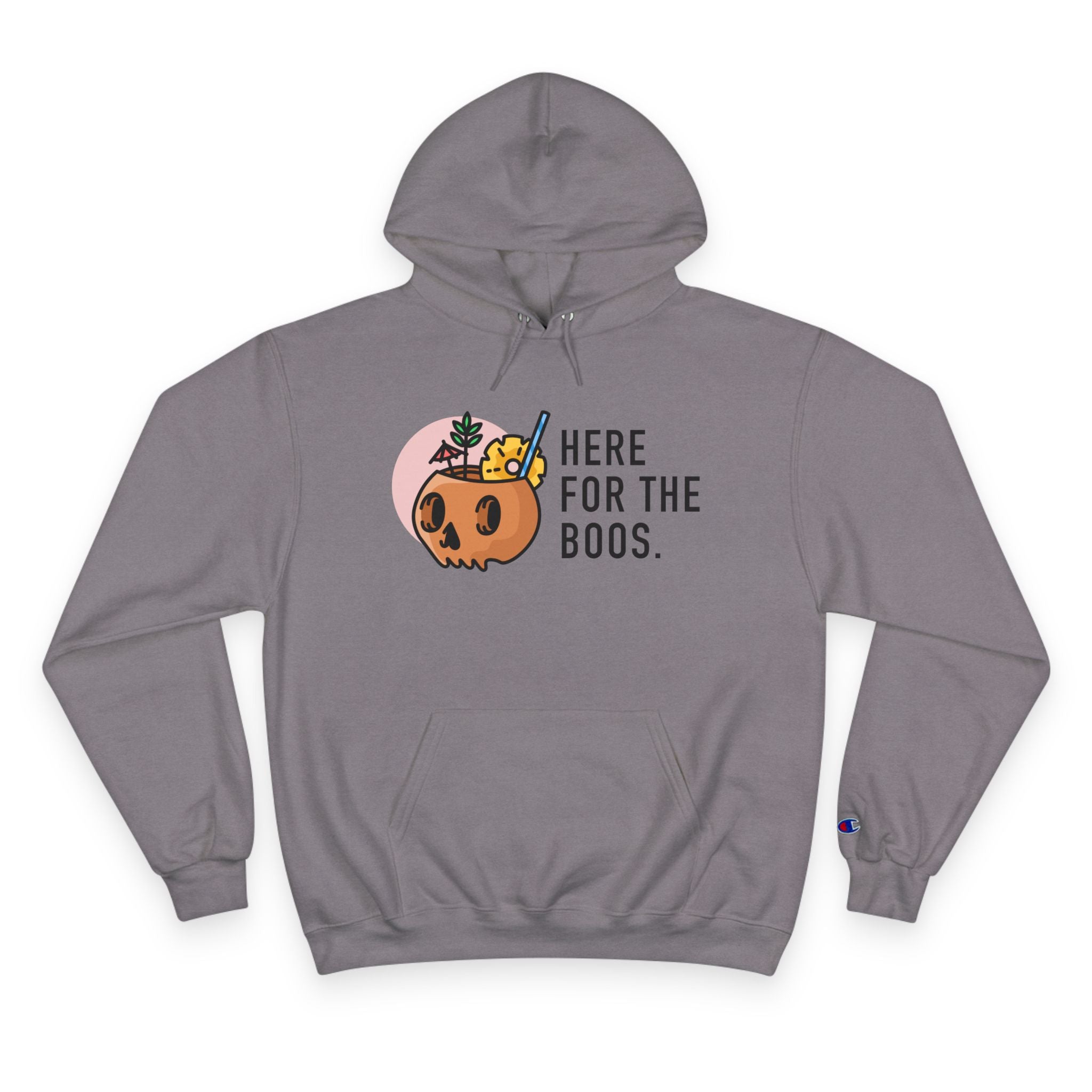 Here For The Boos - Halloween  Champion Hoodie