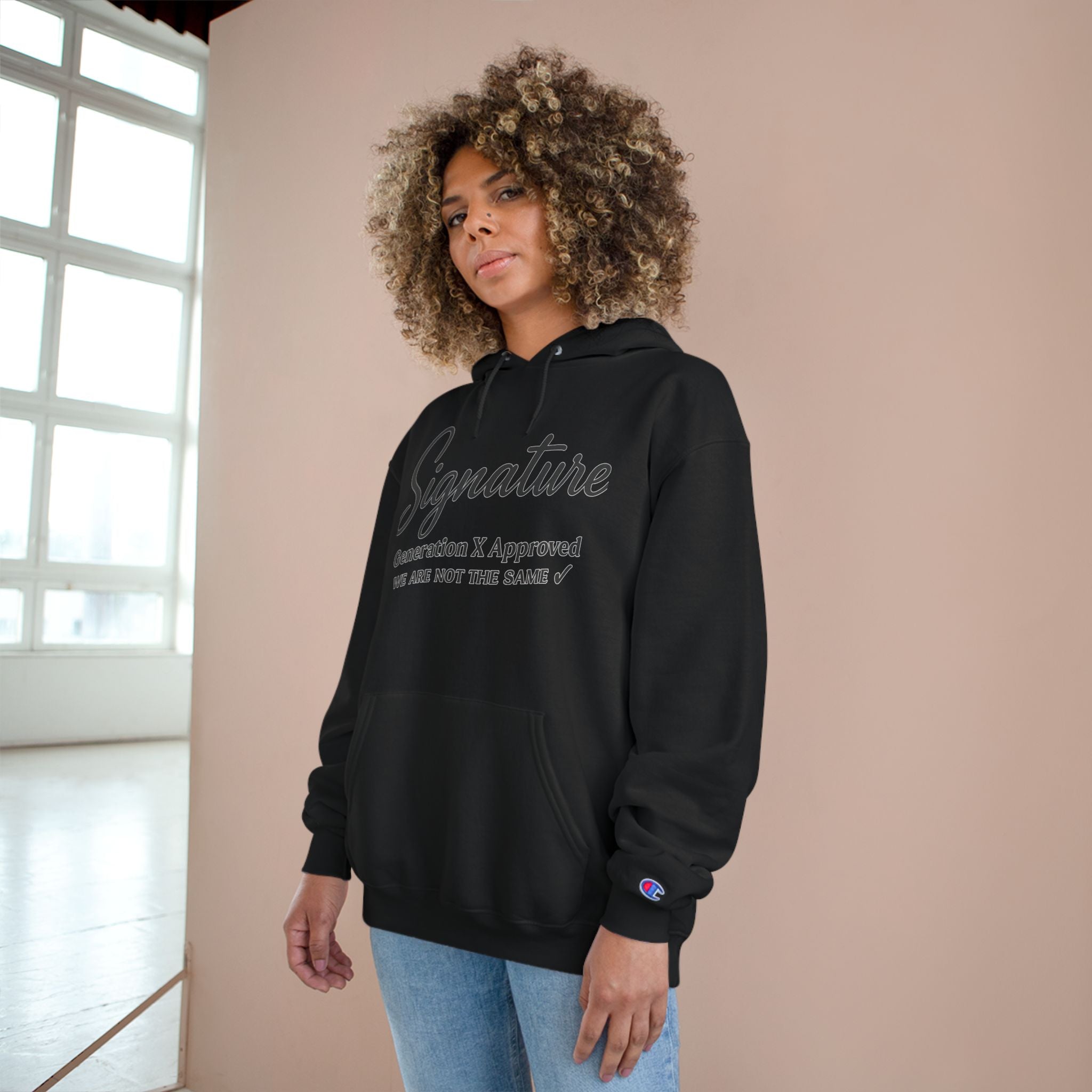 Cursive - Signature Gen X - Champion Hoodie - we are not the same