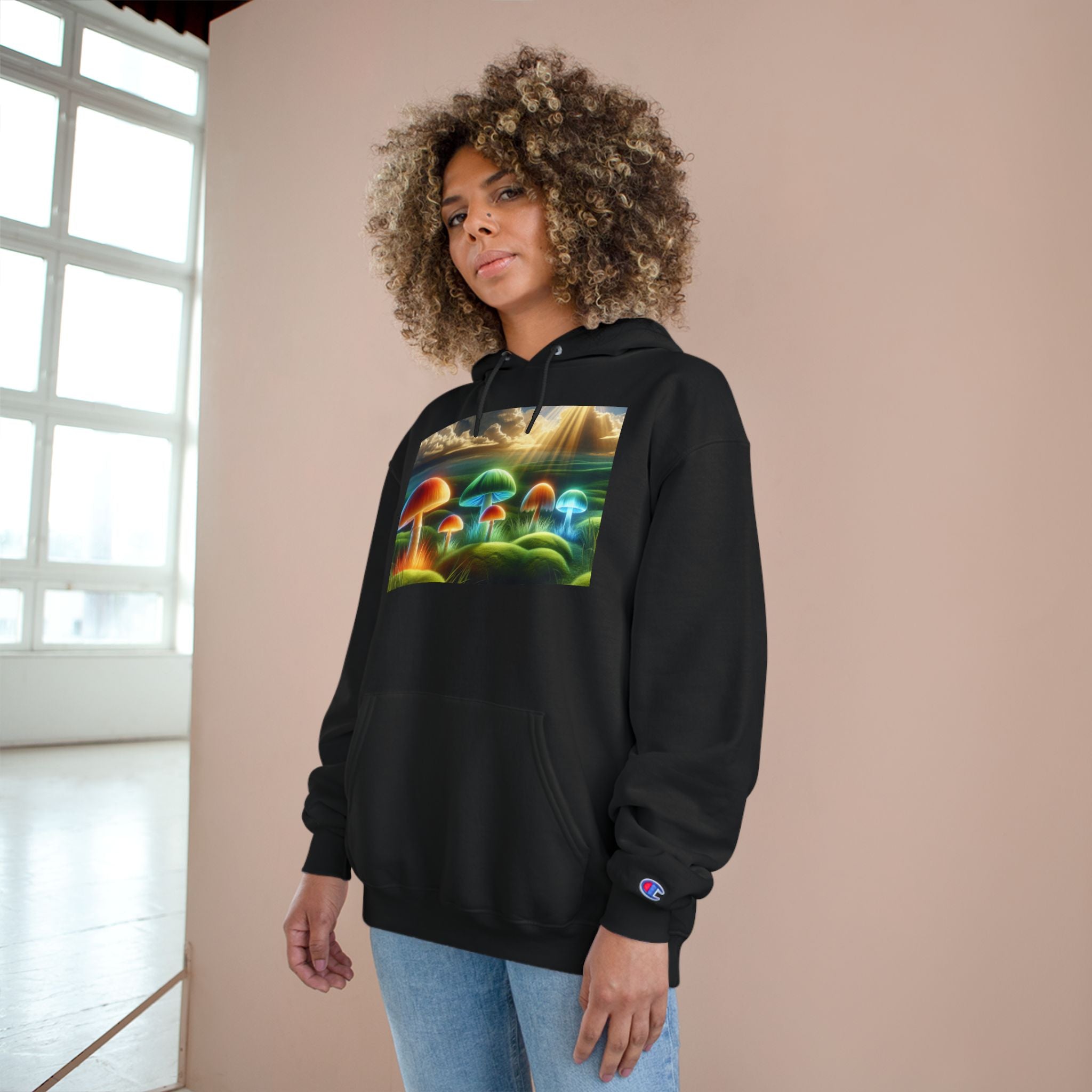 Mushroom Art Champion Hoodie