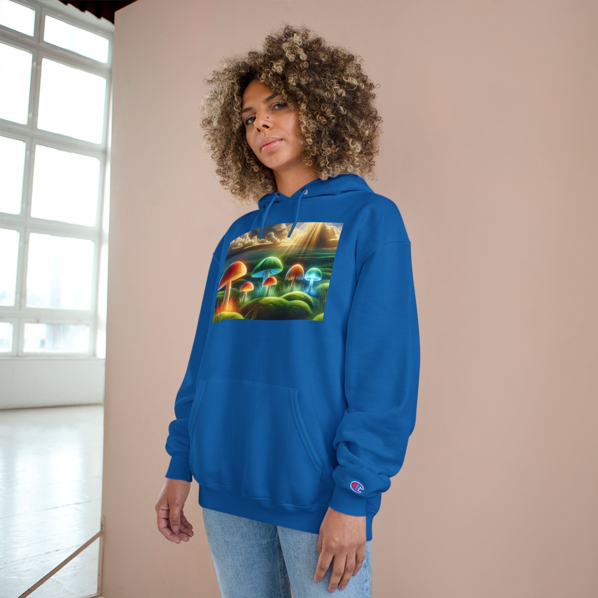 Mushroom Art Champion Hoodie