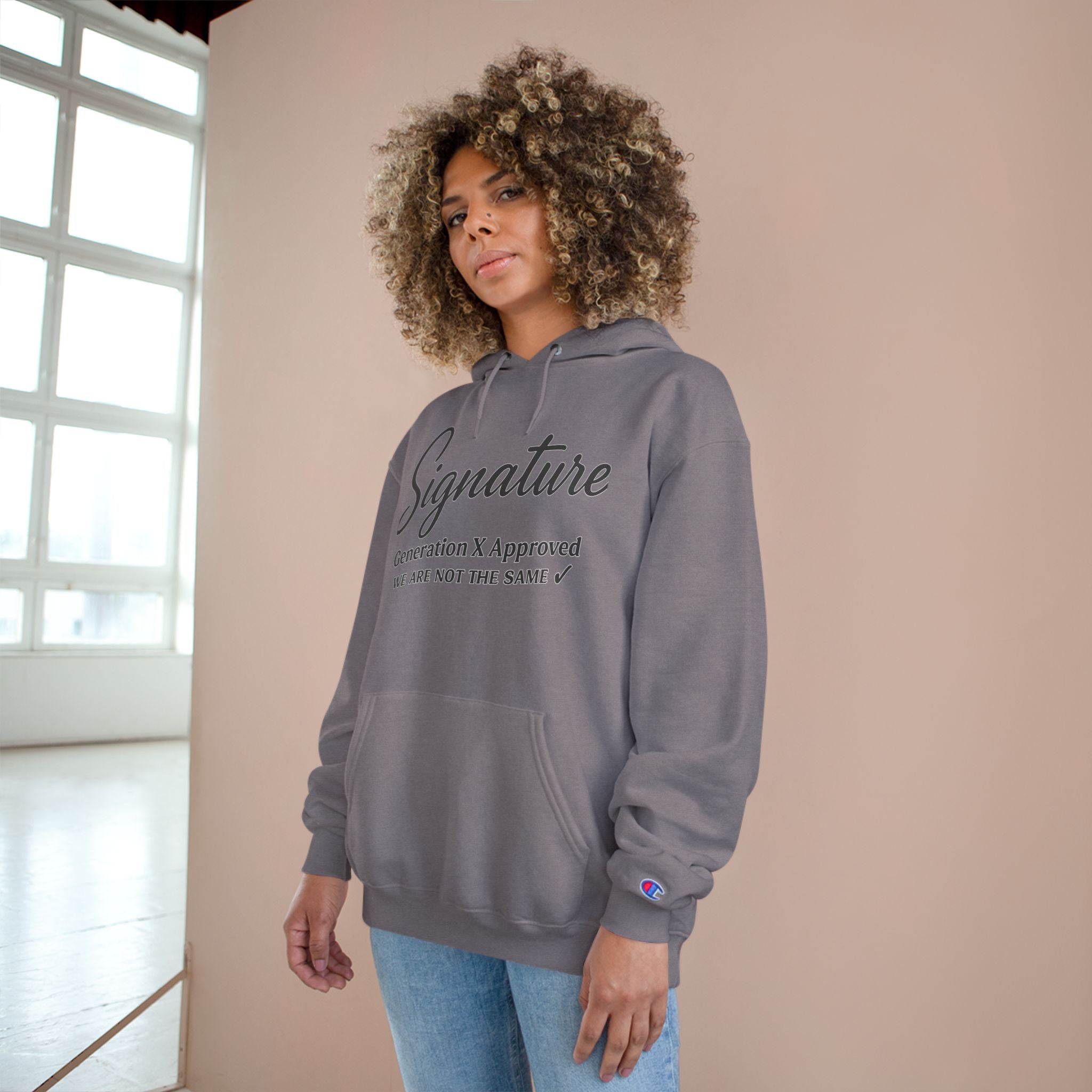 Cursive - Signature Gen X - Champion Hoodie - we are not the same