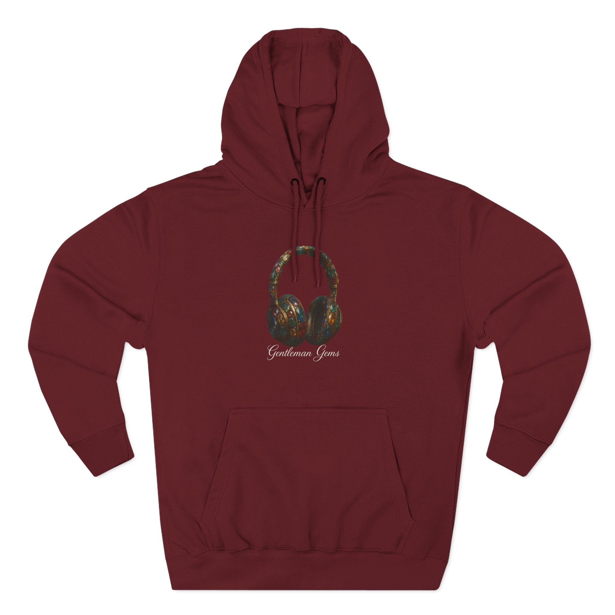 Gem Beats Hoodie with Headphone Design, Perfect for Music Lovers, Casual Wear, Gifts for Him/Her