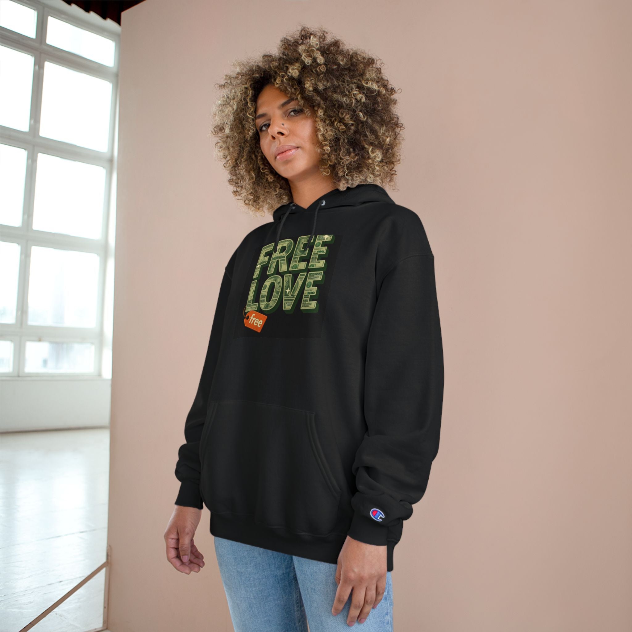 Free Love   Champion Hoodie