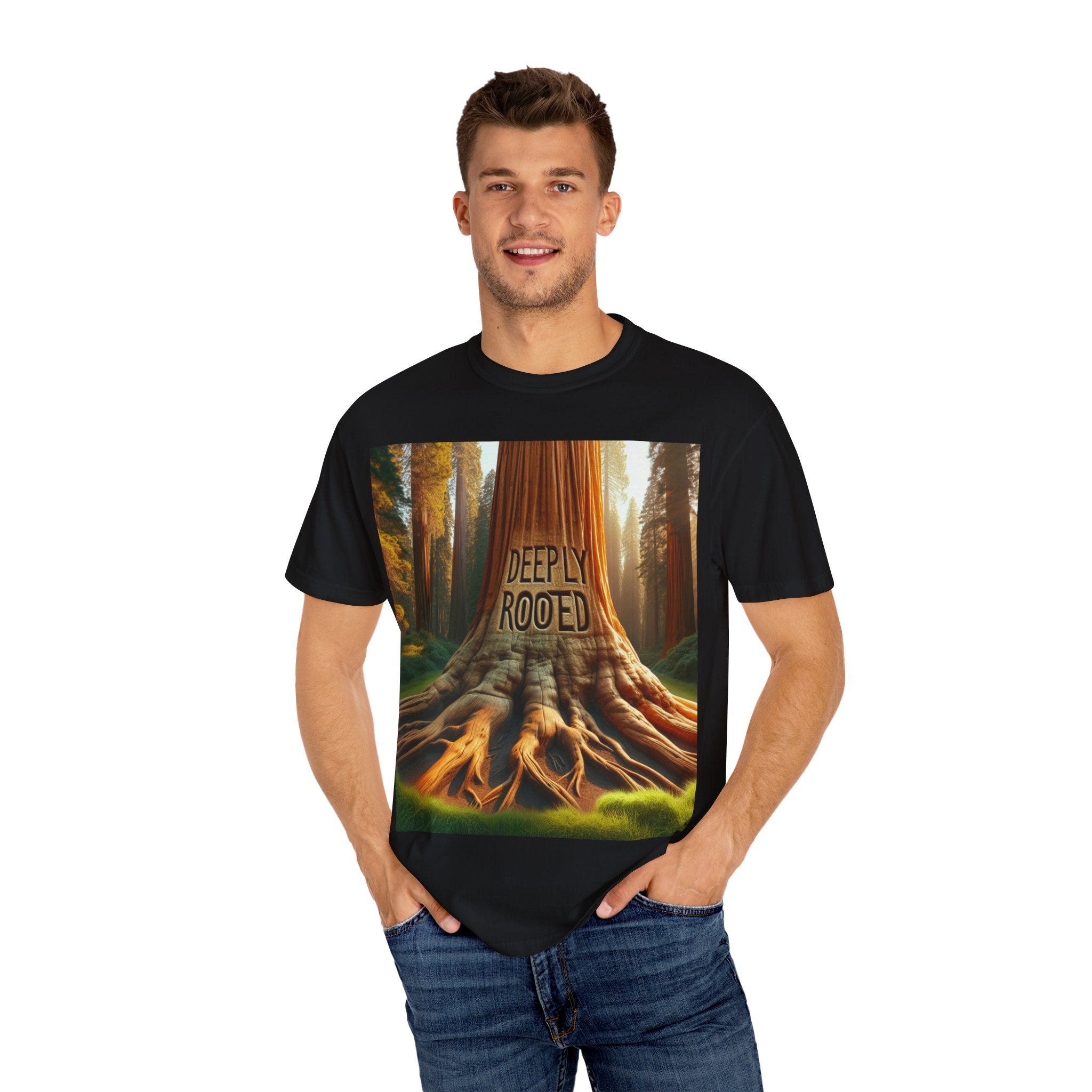 Deeply Rooted Tee, Unisex T-shirt, Nature Lover Shirt, Vintage Style Apparel, Eco-Friendly Gift, Festival Wear