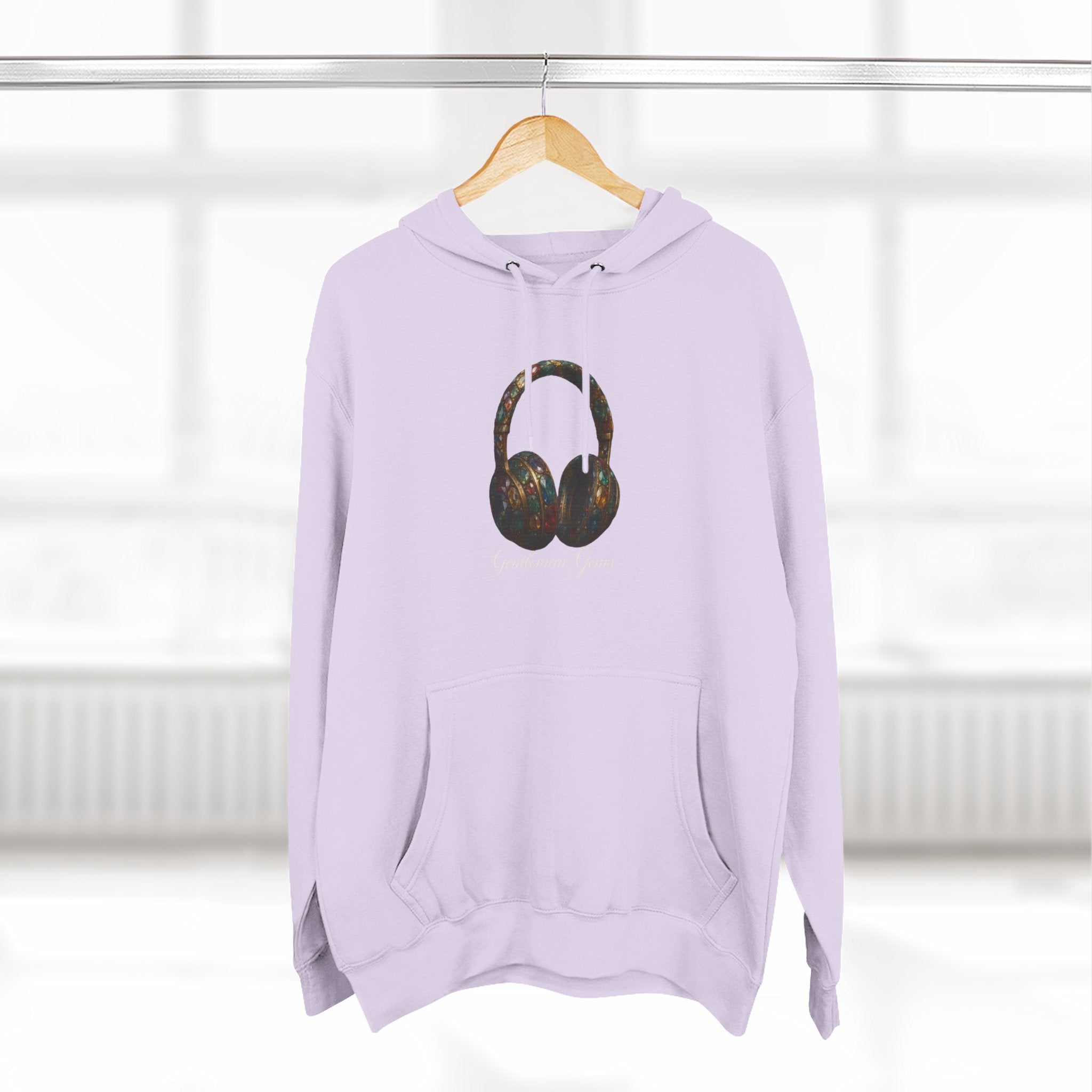 Gem Beats Hoodie with Headphone Design, Perfect for Music Lovers, Casual Wear, Gifts for Him/Her