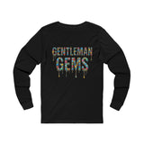 Gentleman Gems Long Sleeve Tee, Casual Fashion Tee, Gift for Him, Fun Graphic Top, Unisex Apparel, Streetwear Style, Festival Wear