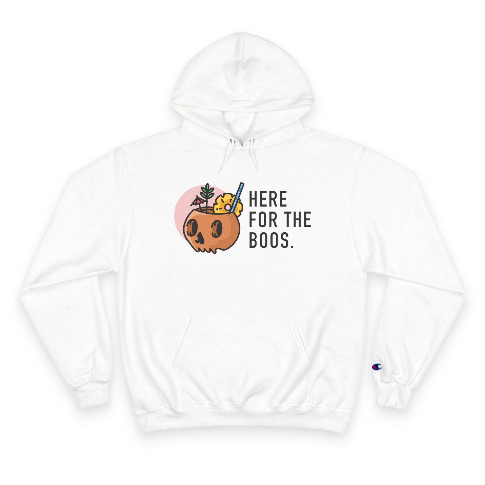 Here For The Boos - Halloween  Champion Hoodie