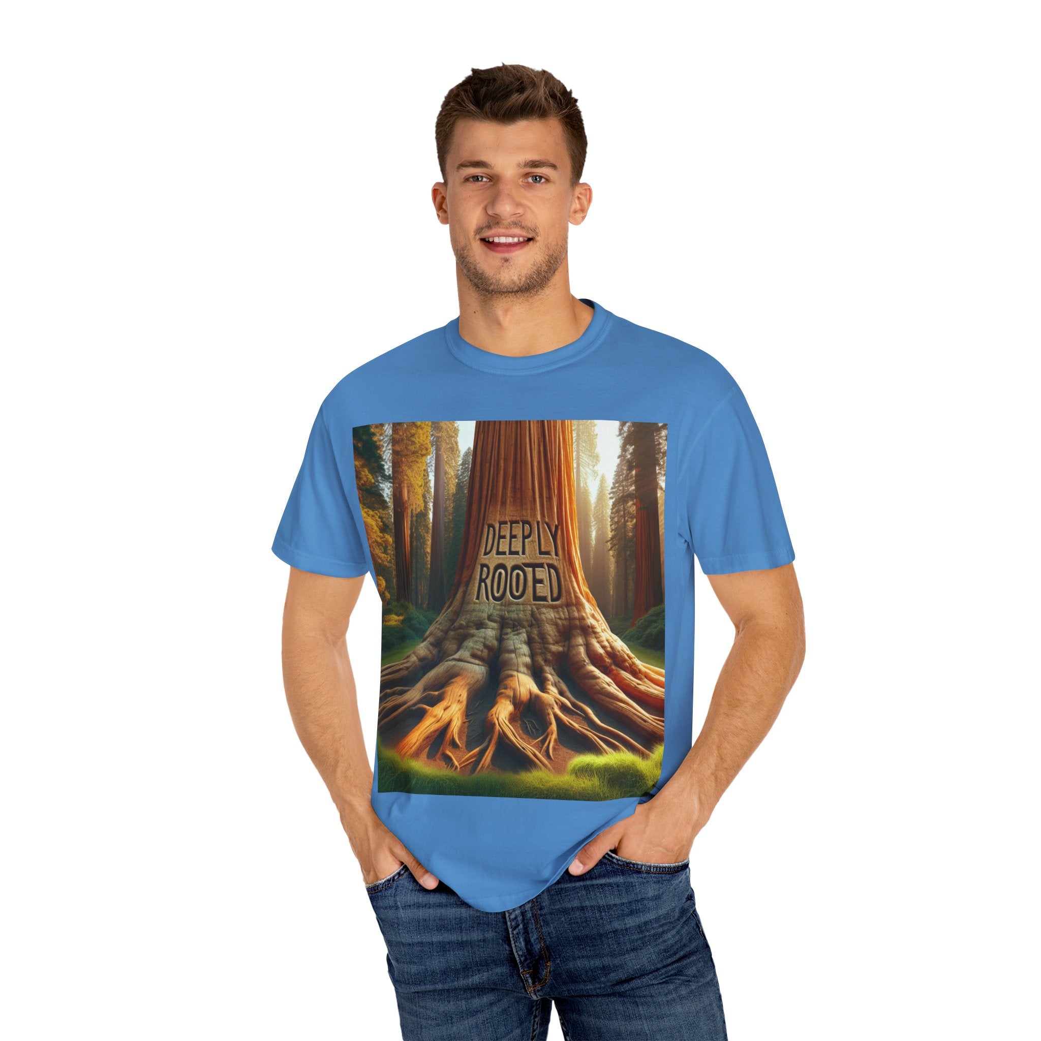 Deeply Rooted Tee, Unisex T-shirt, Nature Lover Shirt, Vintage Style Apparel, Eco-Friendly Gift, Festival Wear