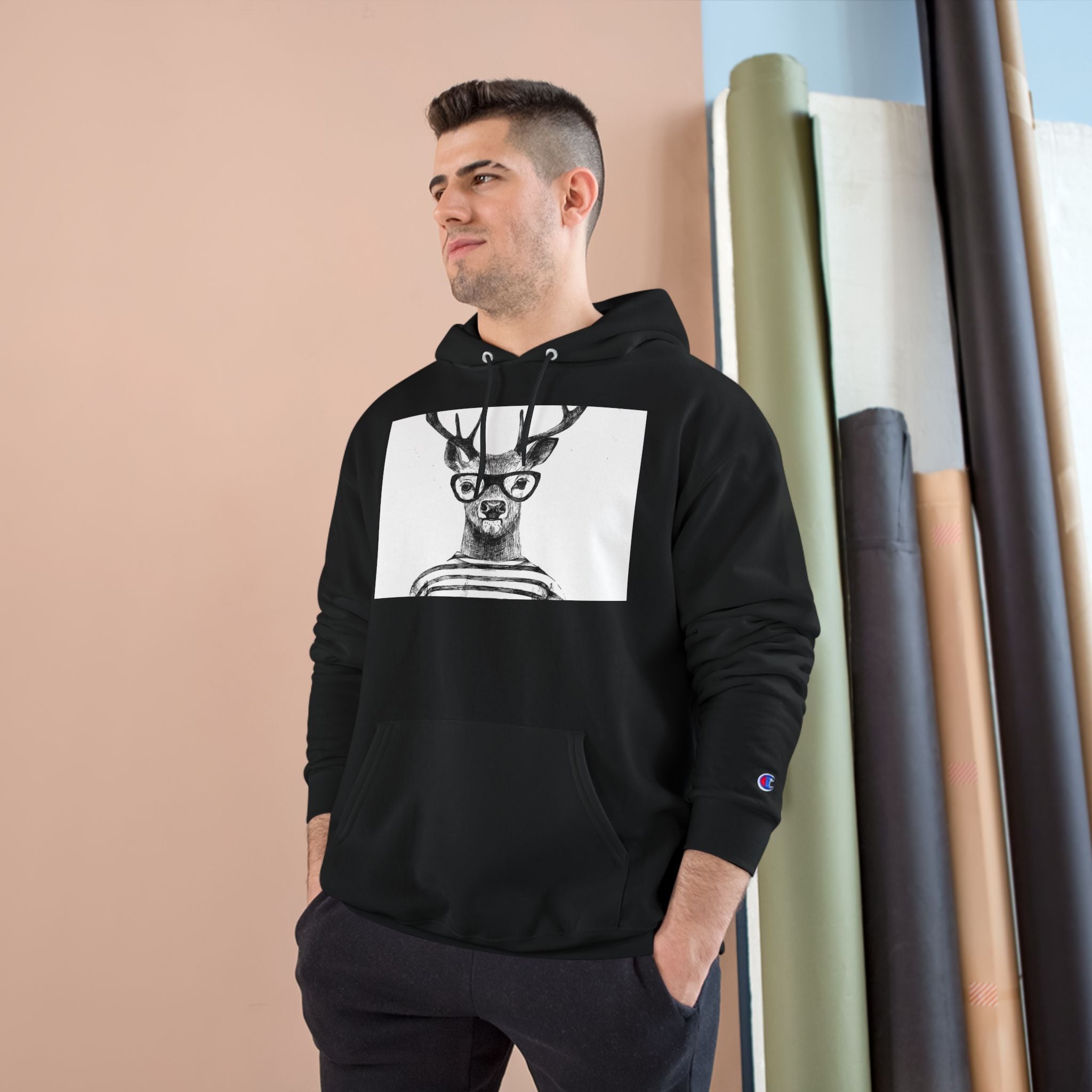 Deer Dad Champion Hoodie