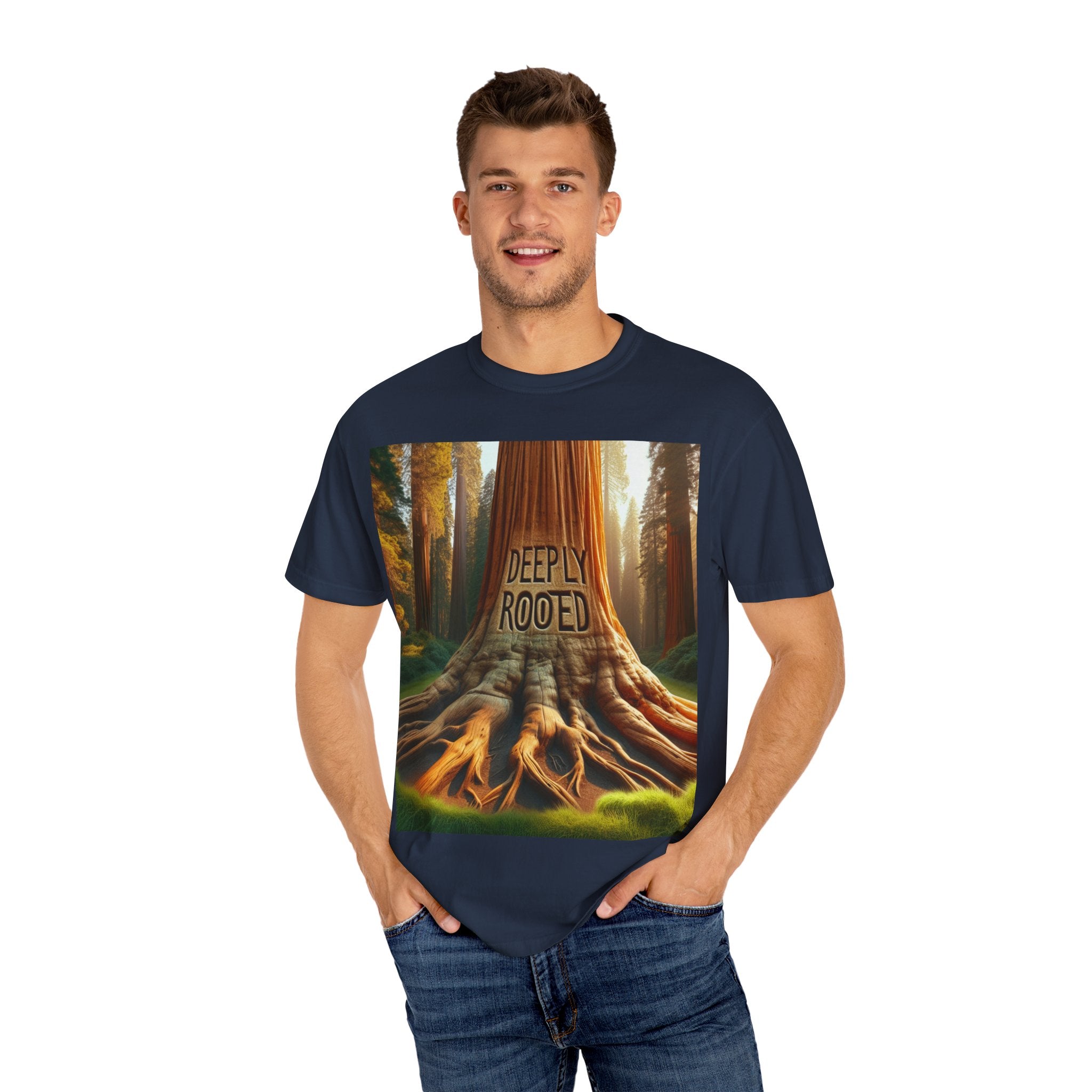Deeply Rooted Tee, Unisex T-shirt, Nature Lover Shirt, Vintage Style Apparel, Eco-Friendly Gift, Festival Wear