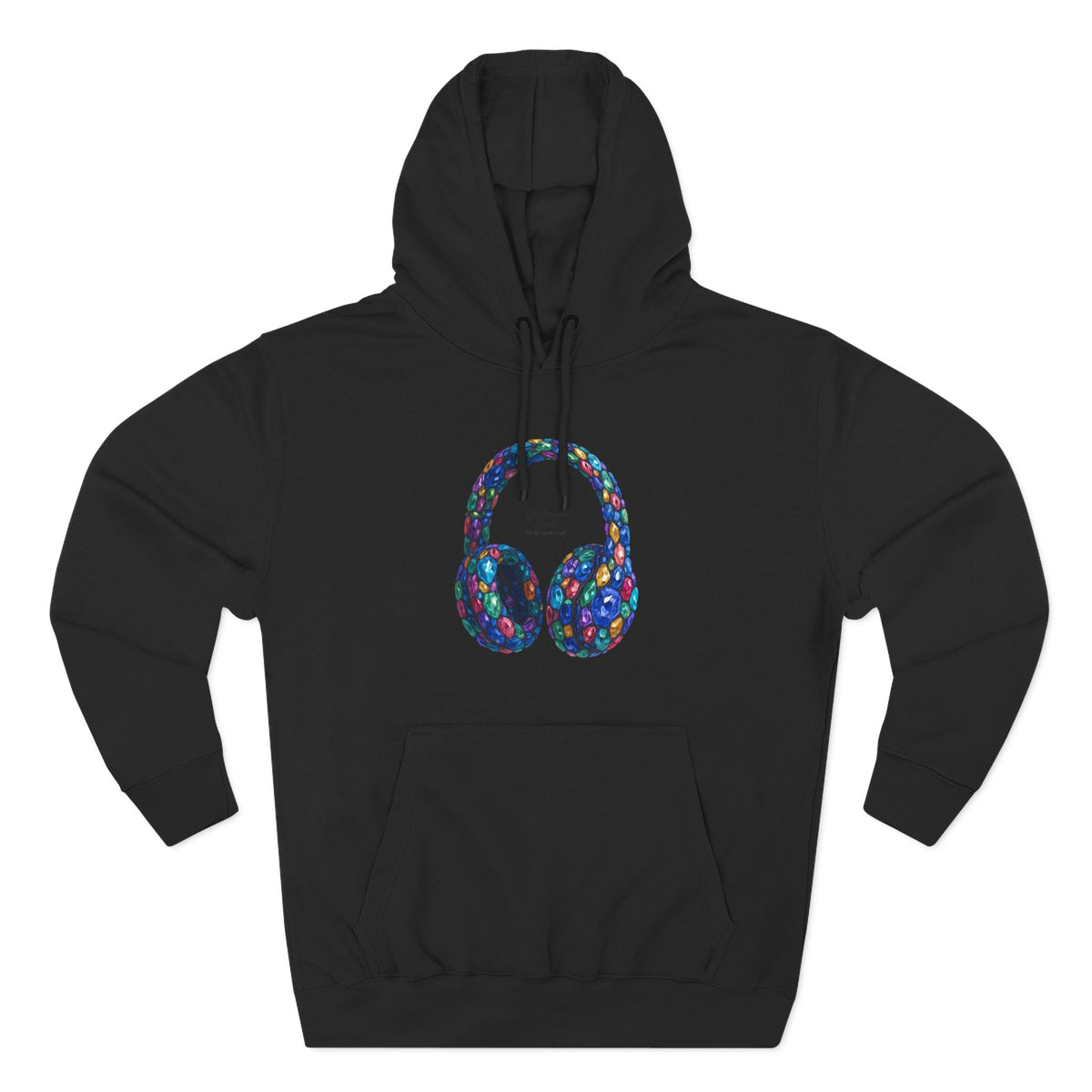 Gem Beats Colors Hoodie with Headphones Graphic, Gift for Music Lovers, Unisex Hoodie, Trendy Streetwear