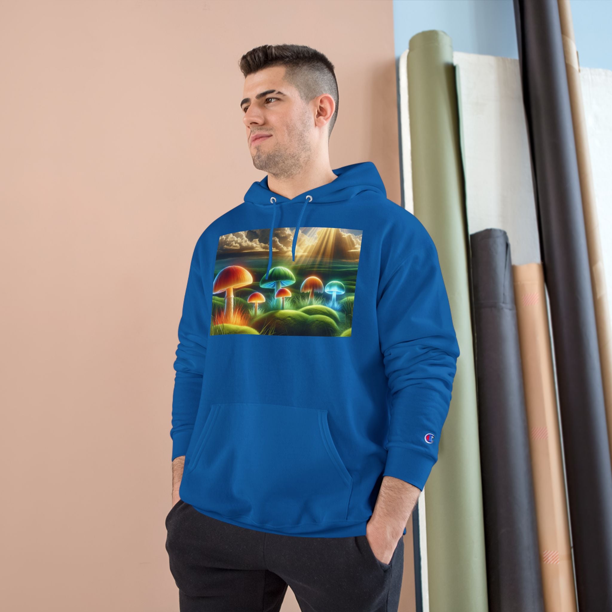 Mushroom Art Champion Hoodie