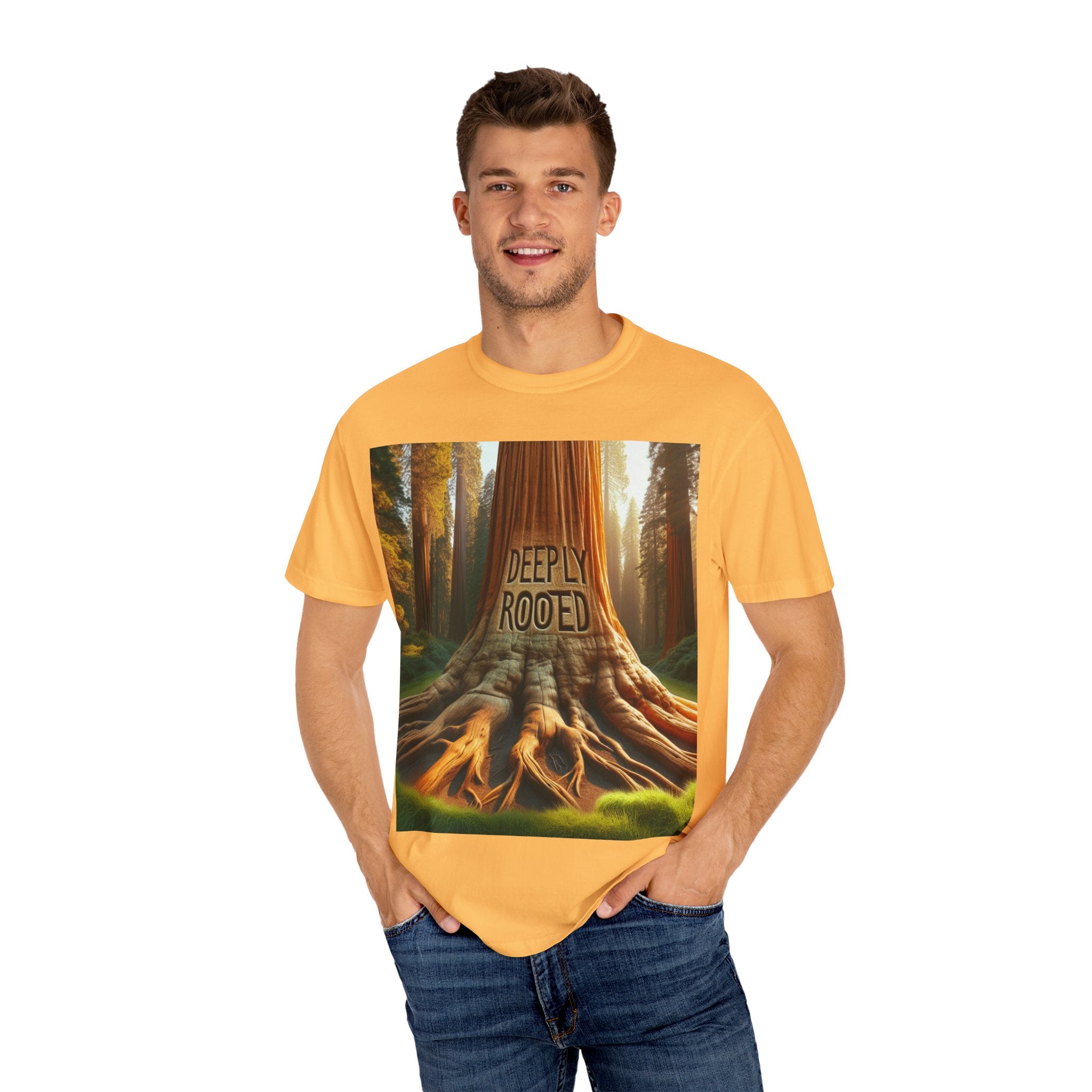 Deeply Rooted Tee, Unisex T-shirt, Nature Lover Shirt, Vintage Style Apparel, Eco-Friendly Gift, Festival Wear