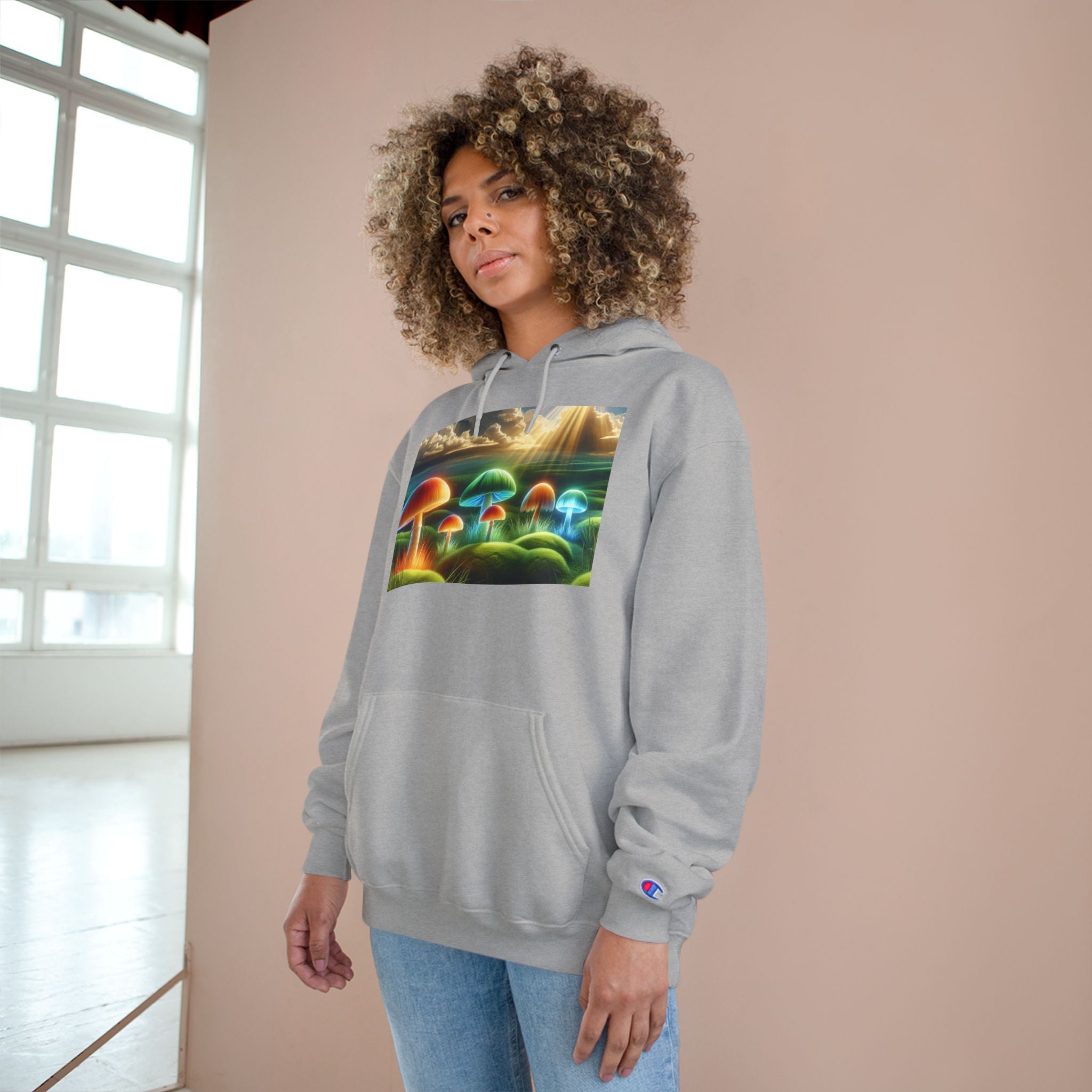 Mushroom Art Champion Hoodie