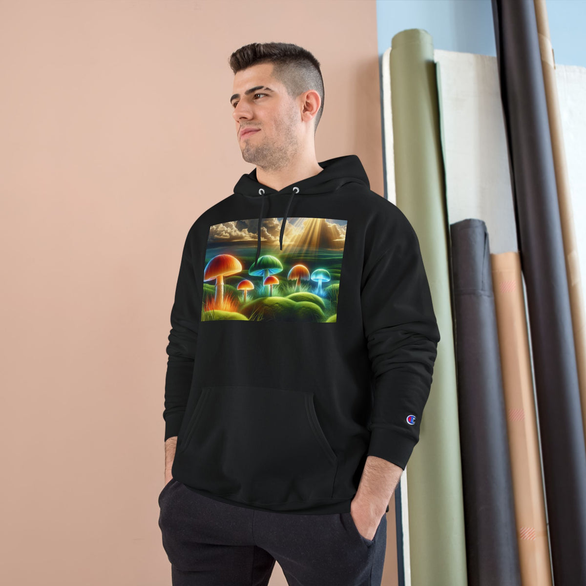 Mushroom Art Champion Hoodie