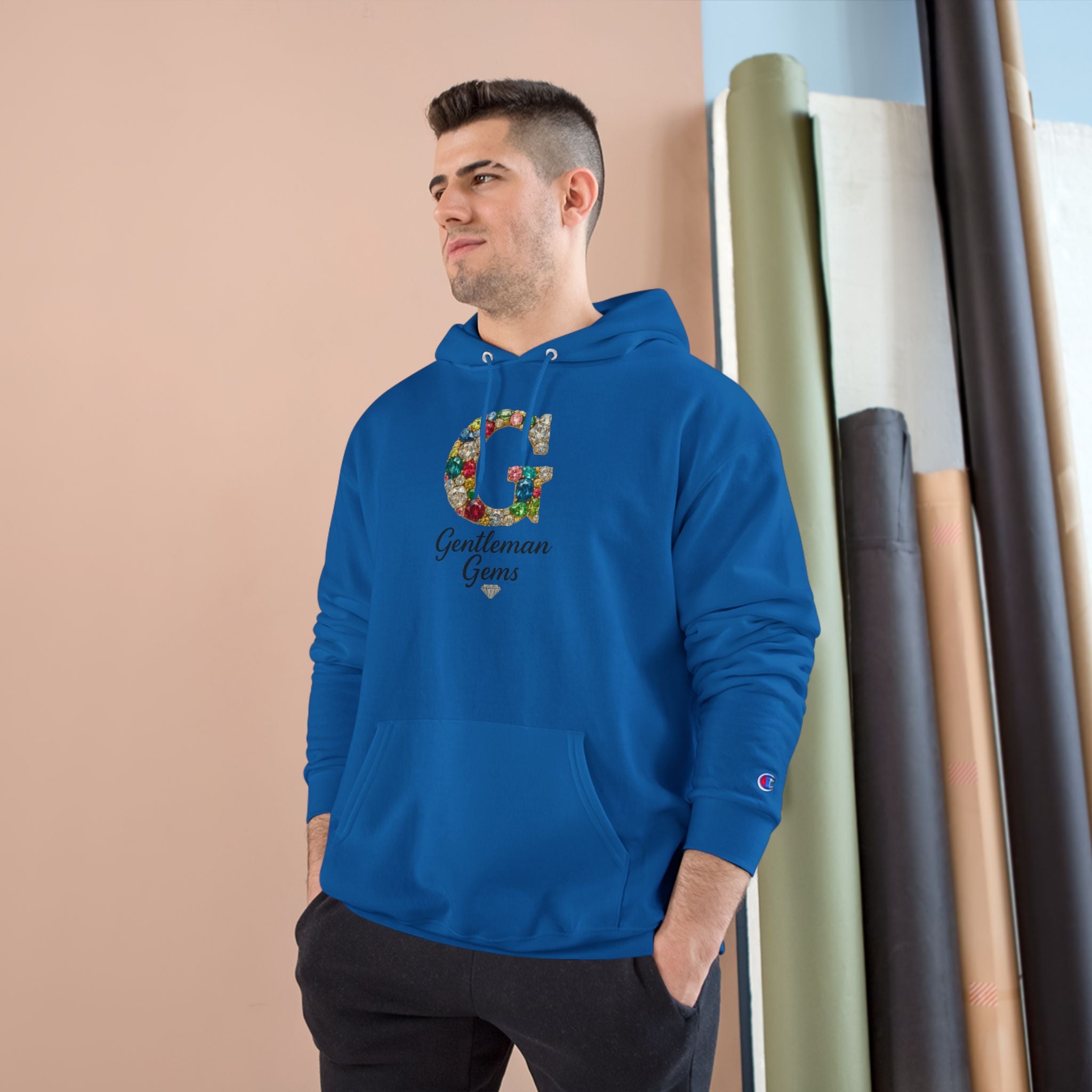 Gem G Gentleman Gem logo- Champion Hoodie