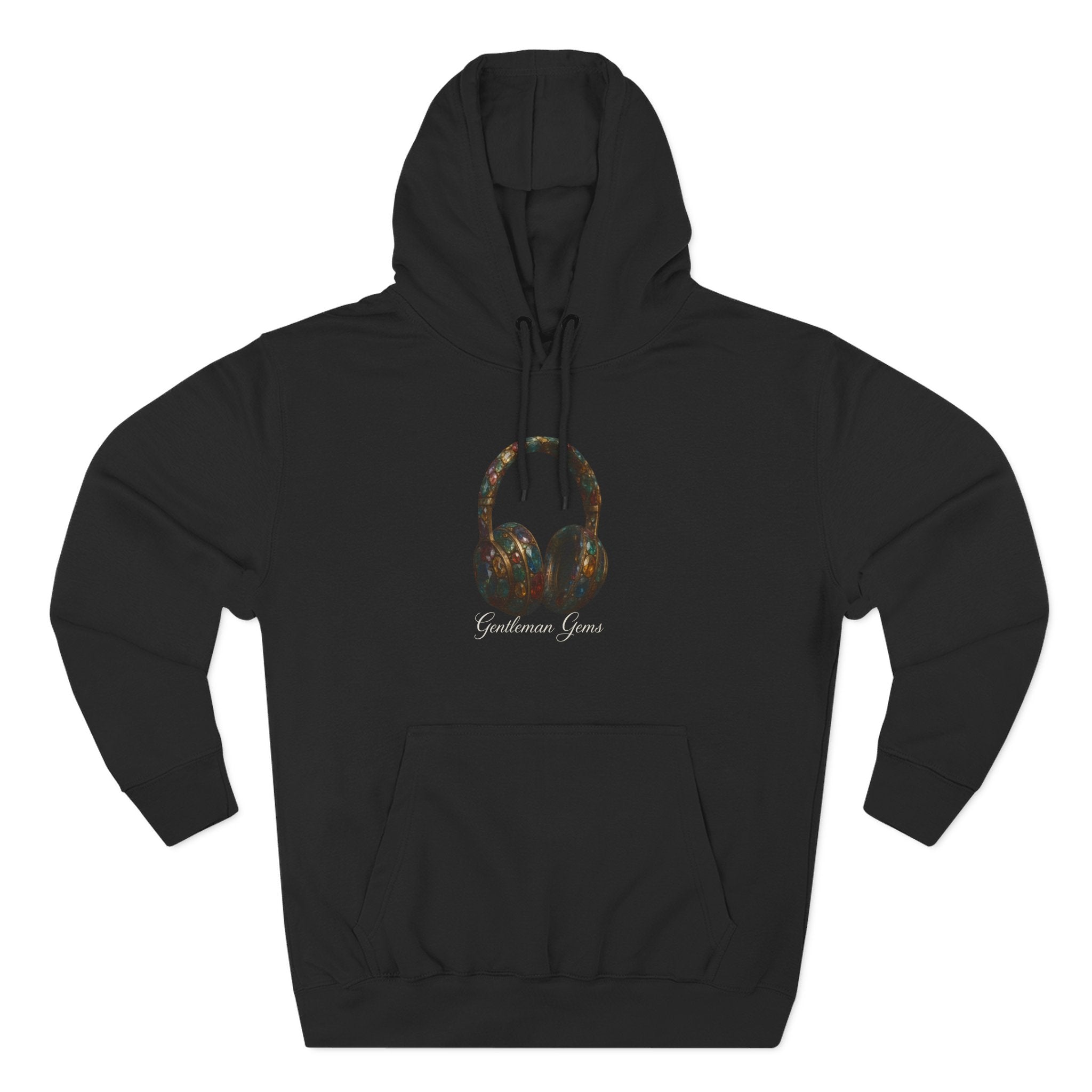 Gem Beats Hoodie with Headphone Design, Perfect for Music Lovers, Casual Wear, Gifts for Him/Her