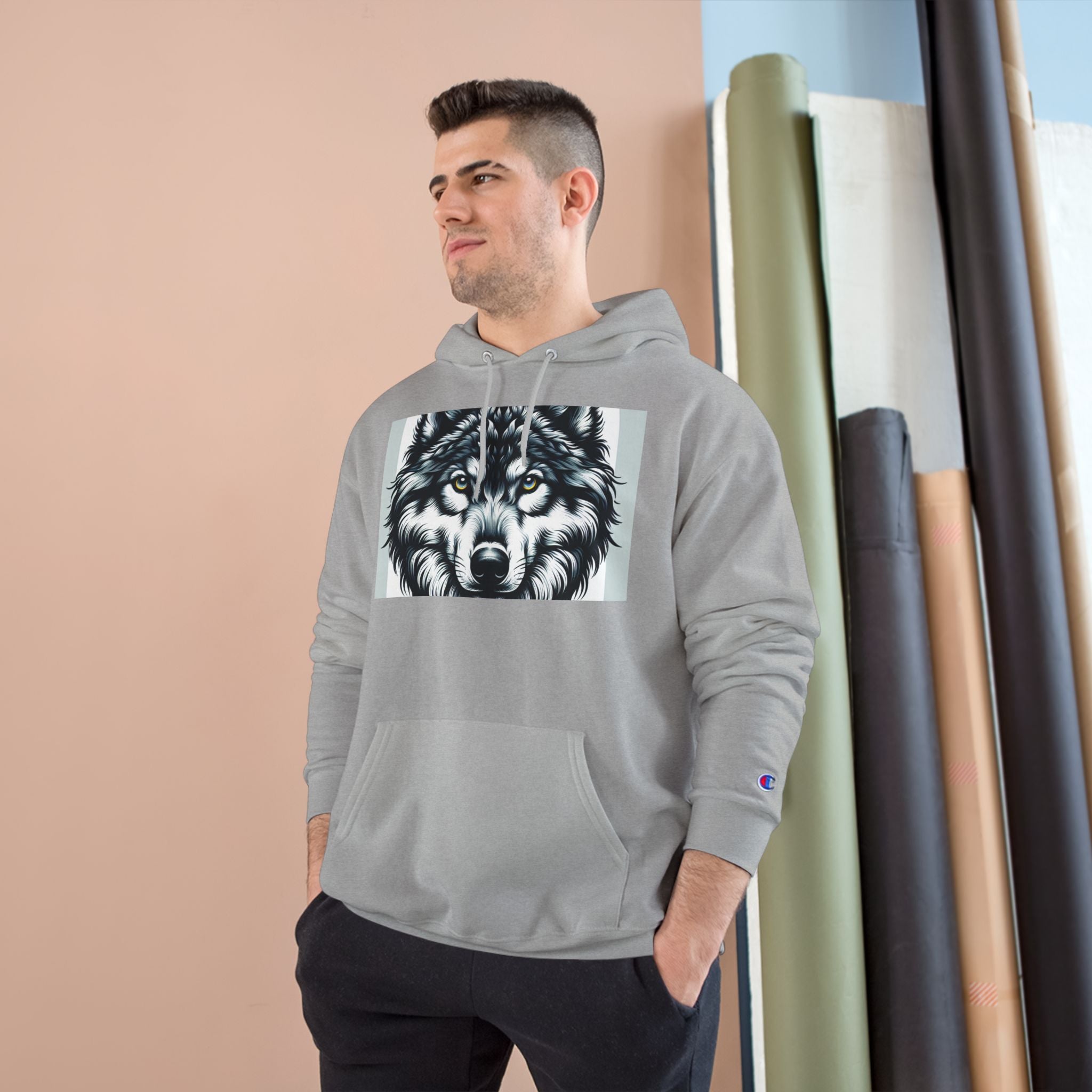 Wolf Graphic Champion Hoodie
