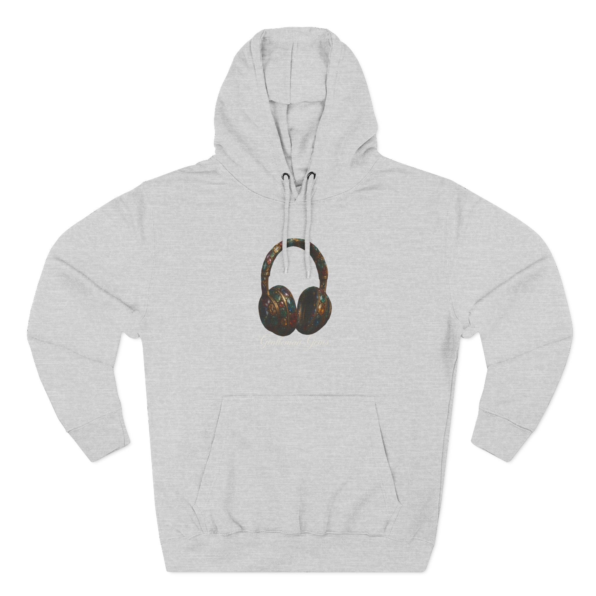Gem Beats Hoodie with Headphone Design, Perfect for Music Lovers, Casual Wear, Gifts for Him/Her