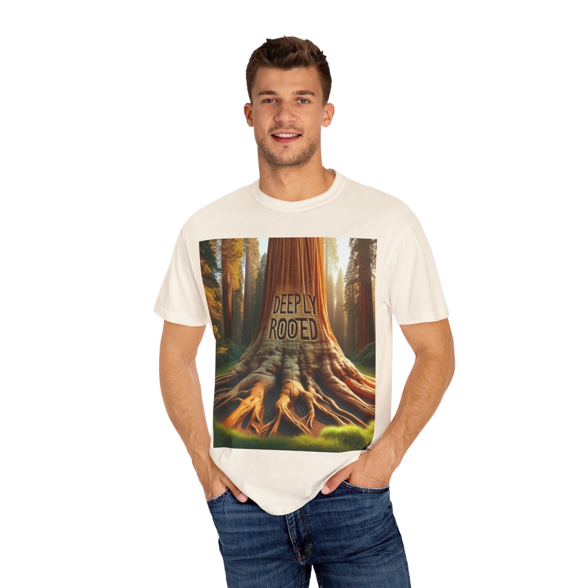 Deeply Rooted Tee, Unisex T-shirt, Nature Lover Shirt, Vintage Style Apparel, Eco-Friendly Gift, Festival Wear