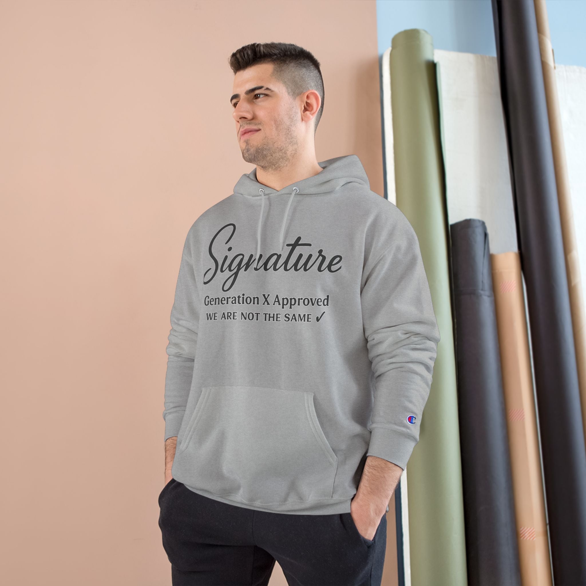 Cursive - Signature Gen X - Champion Hoodie - we are not the same