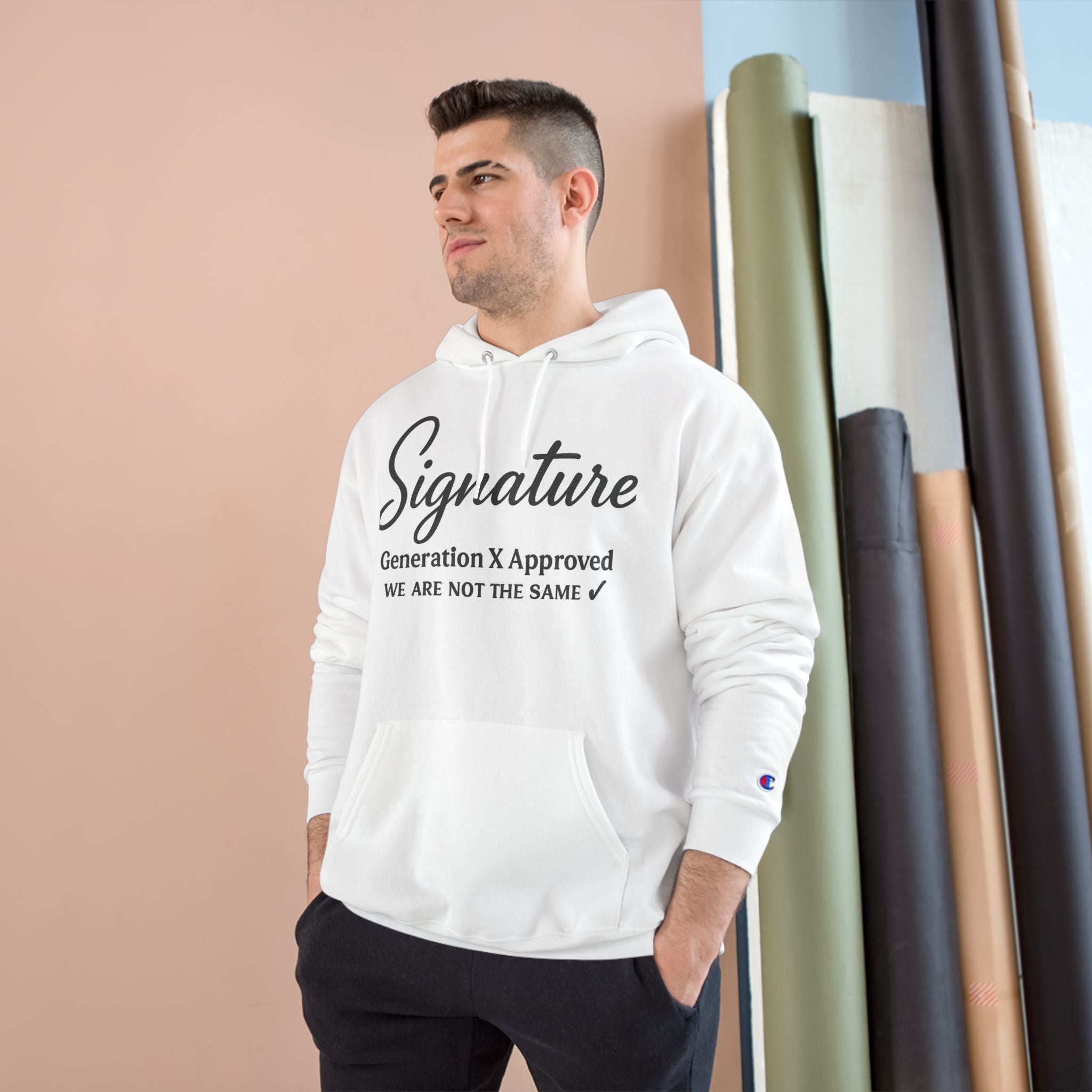 Cursive - Signature Gen X - Champion Hoodie - we are not the same