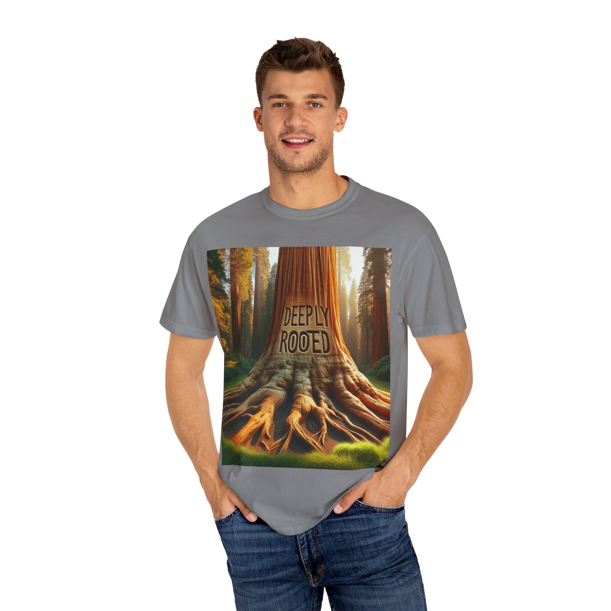 Deeply Rooted Tee, Unisex T-shirt, Nature Lover Shirt, Vintage Style Apparel, Eco-Friendly Gift, Festival Wear