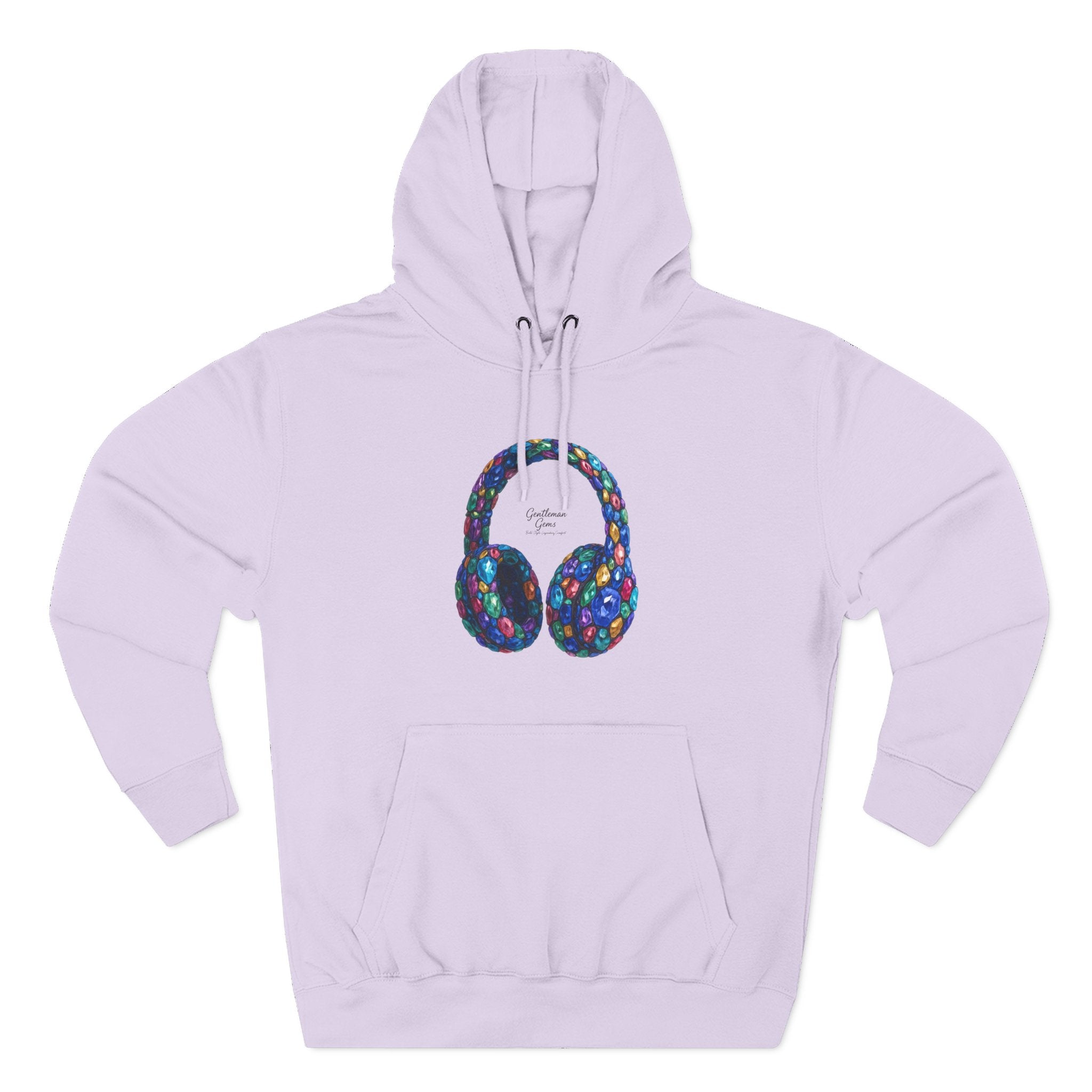 Gem Beats Colors Hoodie with Headphones Graphic, Gift for Music Lovers, Unisex Hoodie, Trendy Streetwear