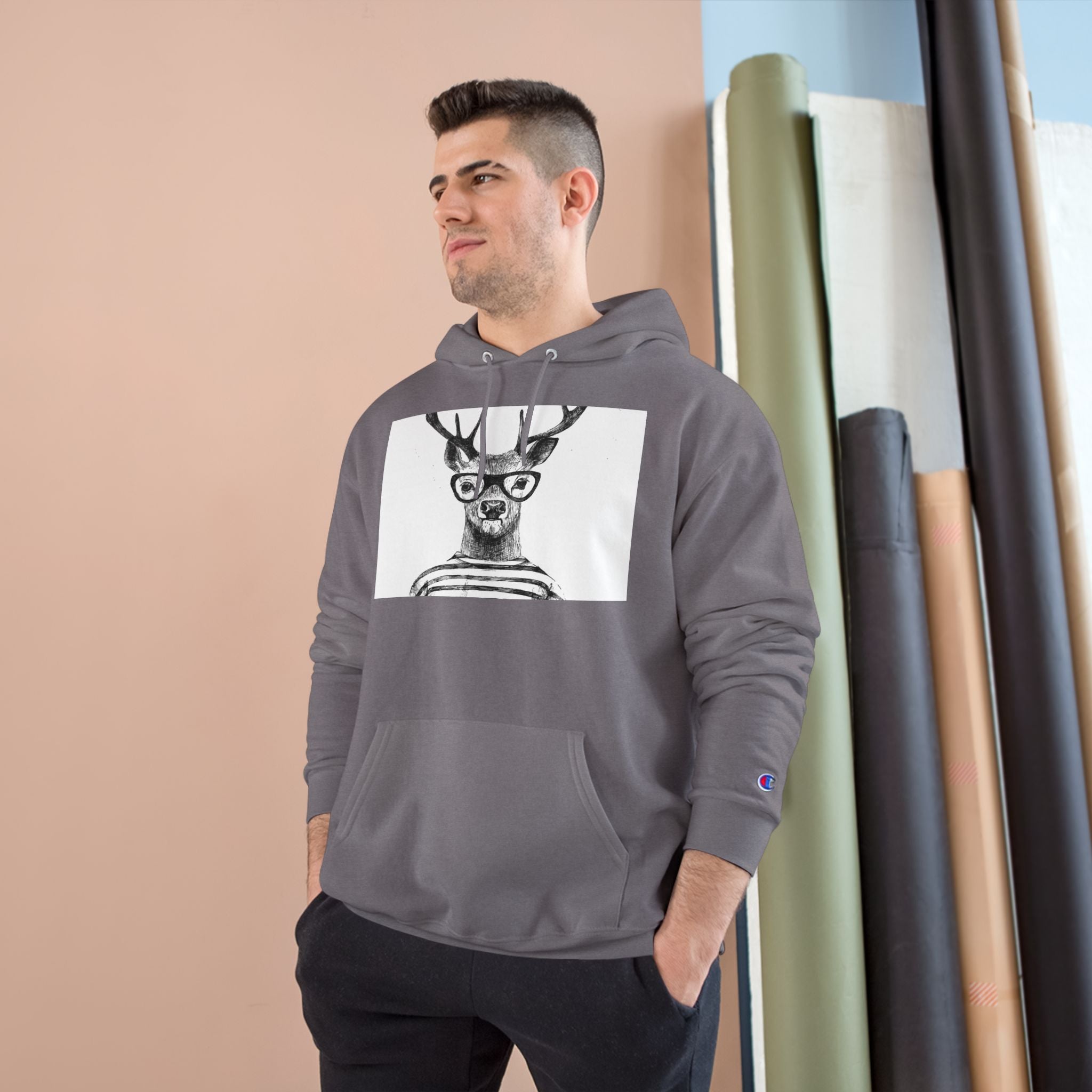 Deer Dad Champion Hoodie